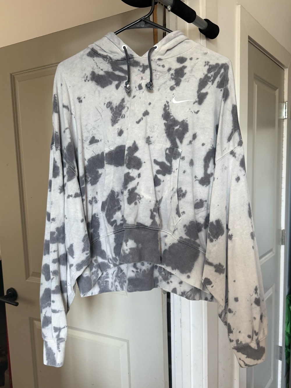 Nike Tie-Dye Gray & White Hoodie